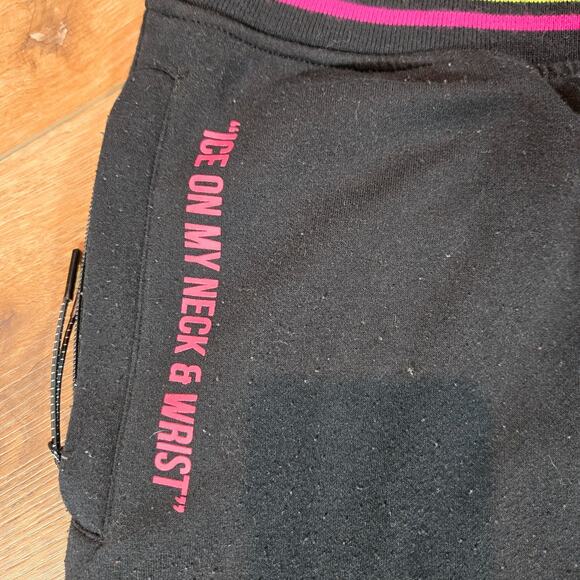 Civilized Joggers Pants Mens 3XL Black Diamond Ice Bear Y2K Hip Hop Rap - Picture 4 of 10